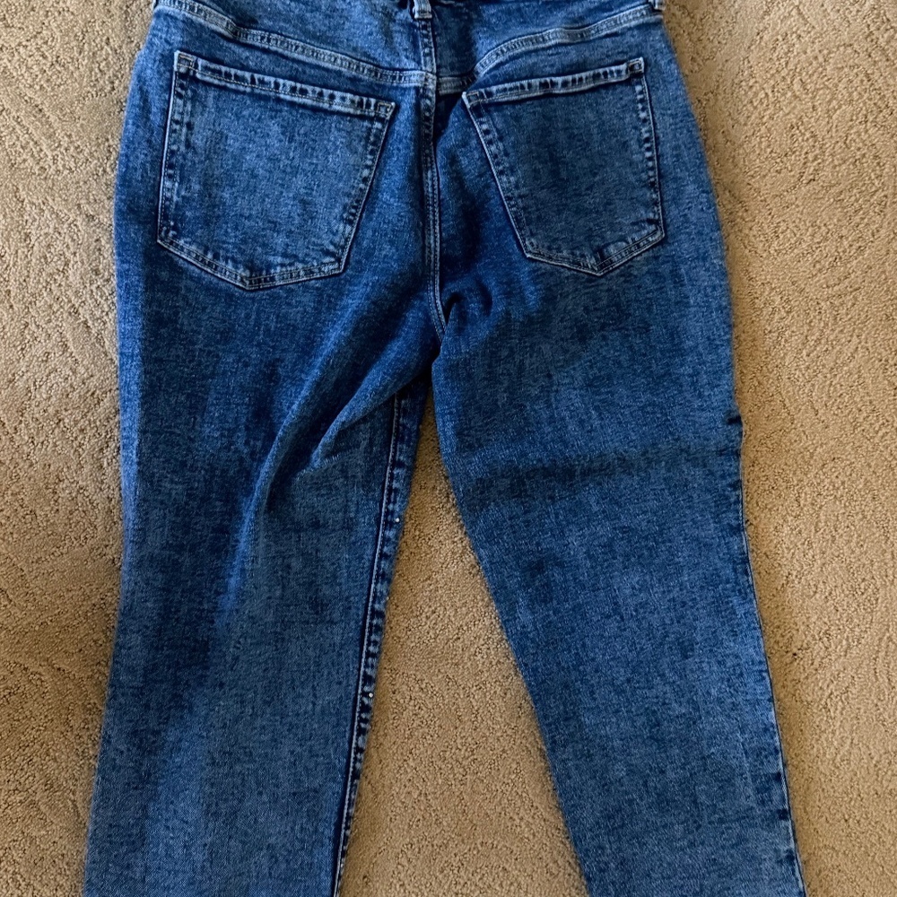 Old Navy High Waist OG Straight Rhinestone Embellished Ankle Jeans Size 12 P - Picture 9 of 9